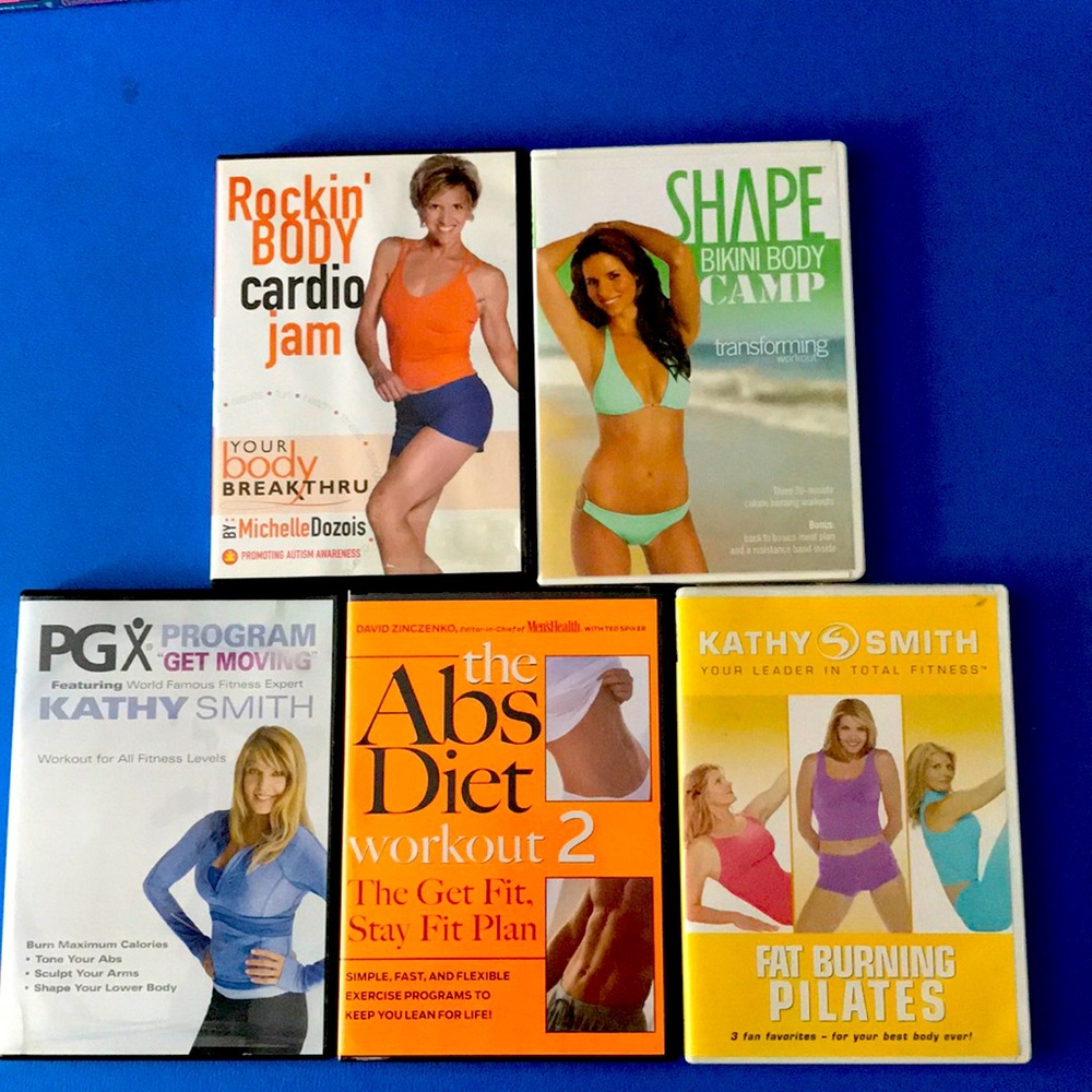 Bundle of 6 Workout DVDs - Pilates, Cardio, Abs, Bootcamp